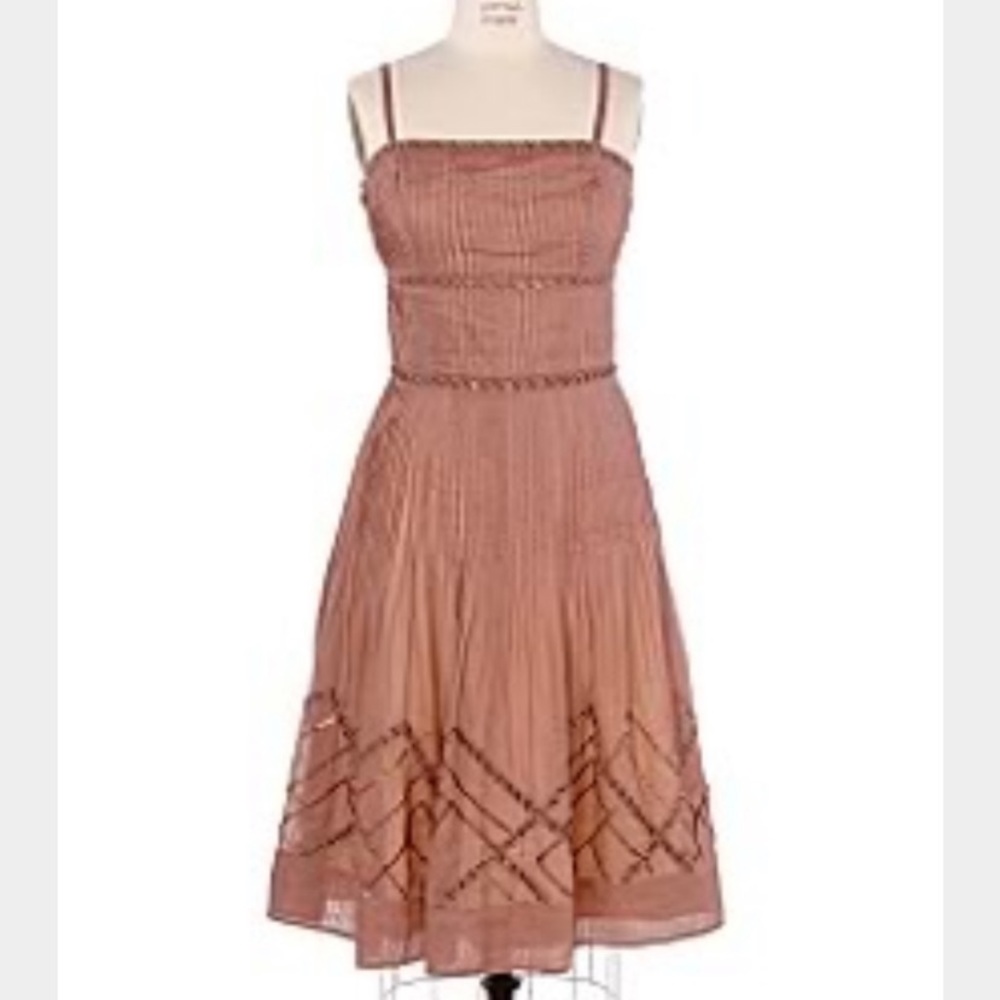 ANTHROPOLOGIE Y2K Isca Organdy Dress 6 Elevensess Cocktail wedding Cottagecore